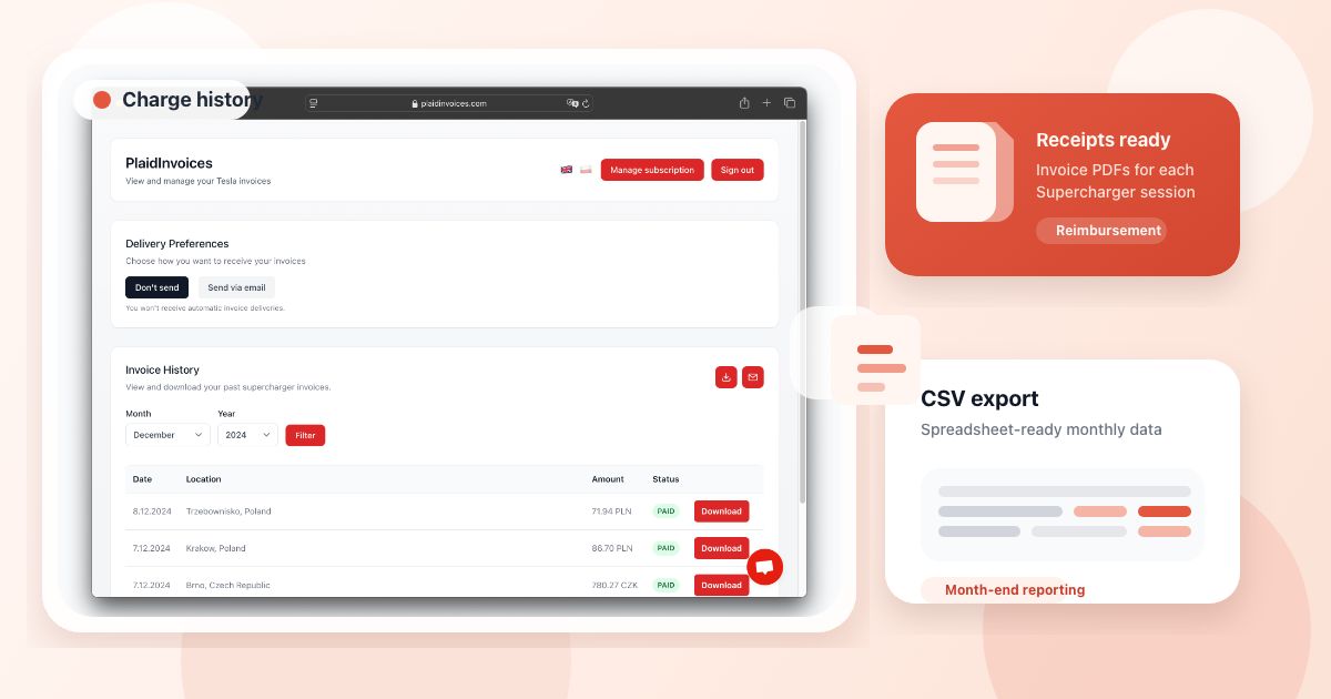 How to Export Tesla Charging History for Reimbursements and Expense Reports (2026)